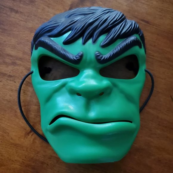 Marvel 2015 Hasbro Hulk Kid's Face Mask Plastic Green Superhero Costume - Picture 1 of 1
